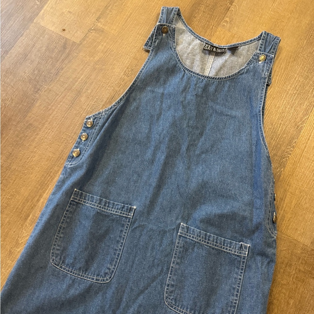 Vintage Embroidered Blue Denim Dress - Picture 12 of 14